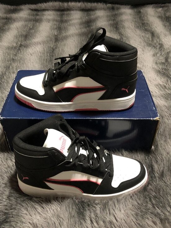 PUMA Shoes - Puma Womens Rebound Layup 403462-02 White Basketball Shoes Sneakers Size 9.5